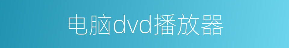 电脑dvd播放器的同义词