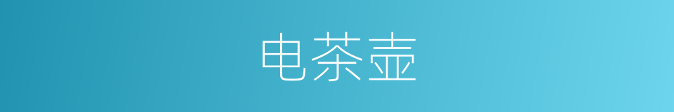 电茶壶的同义词