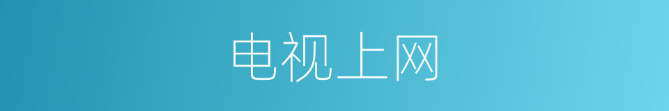 电视上网的同义词