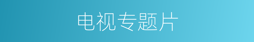 电视专题片的意思