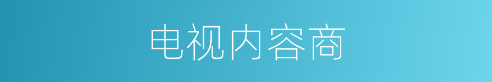 电视内容商的同义词