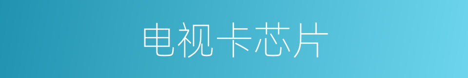 电视卡芯片的同义词