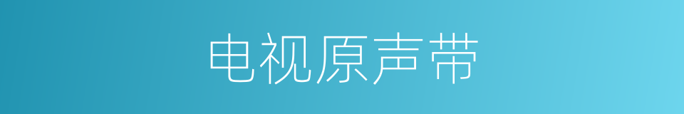 电视原声带的同义词