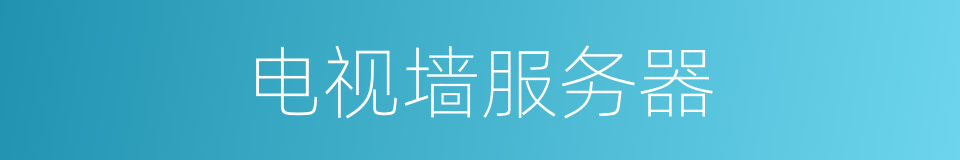 电视墙服务器的同义词