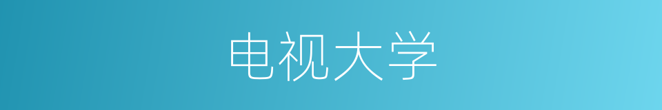 电视大学的意思