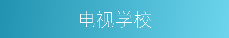电视学校的同义词