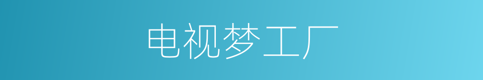 电视梦工厂的同义词