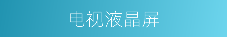 电视液晶屏的同义词