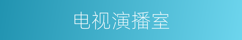 电视演播室的同义词