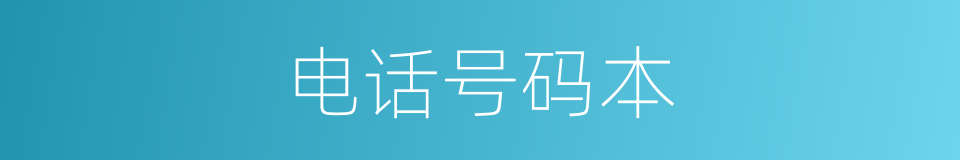 电话号码本的同义词