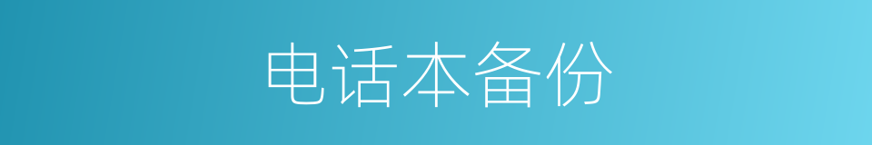 电话本备份的同义词