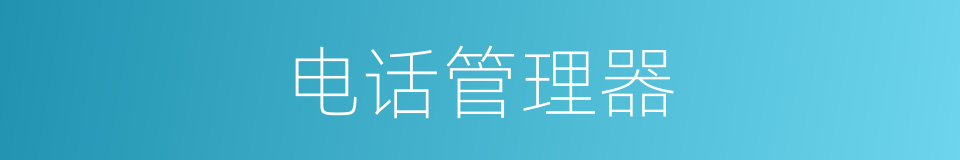 电话管理器的同义词