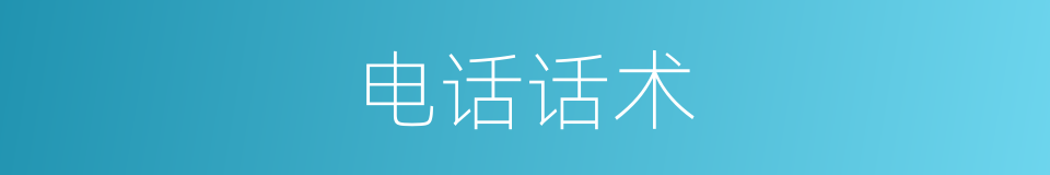 电话话术的同义词