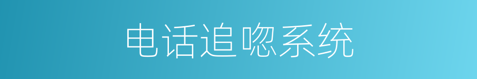 电话追唿系统的同義詞