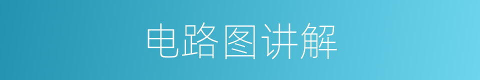 电路图讲解的同义词