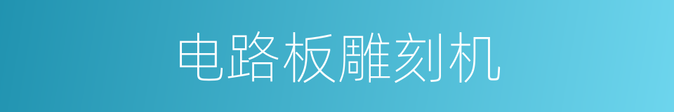 电路板雕刻机的同义词