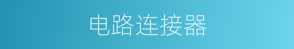 电路连接器的同义词