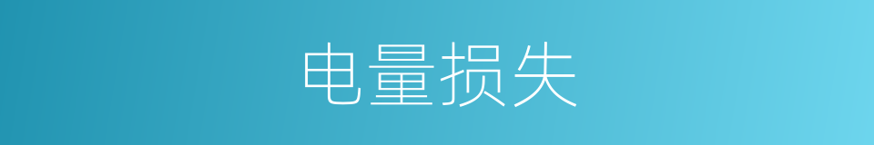 电量损失的同义词