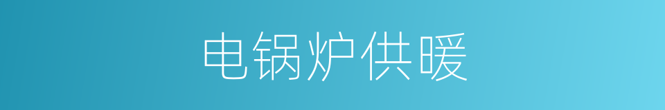 电锅炉供暖的同义词