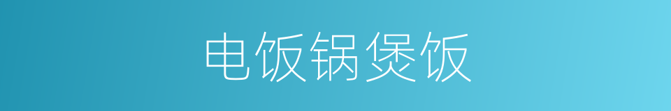 电饭锅煲饭的同义词