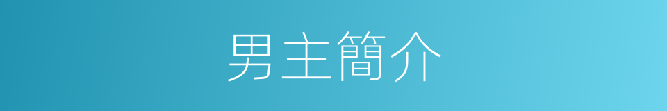 男主簡介的同義詞