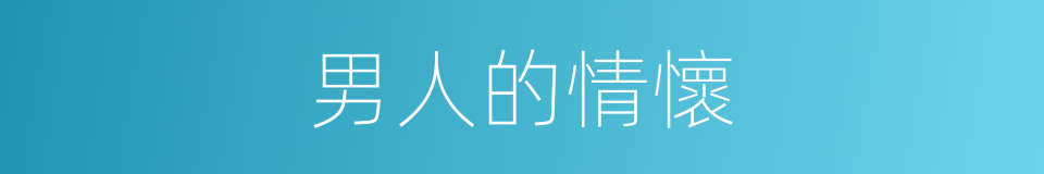 男人的情懷的同義詞