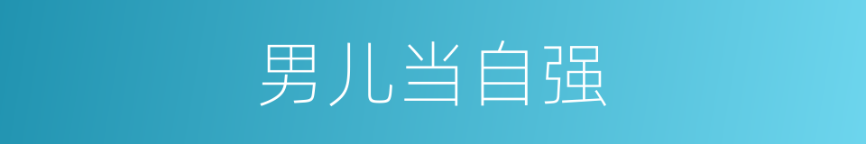 男儿当自强的意思
