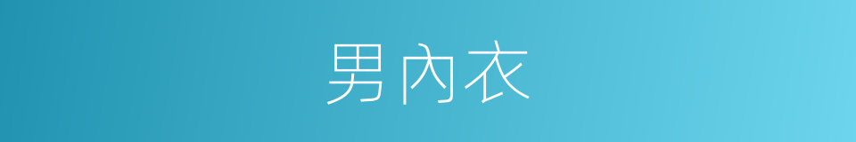 男內衣的同義詞