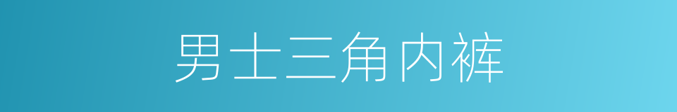 男士三角内裤的同义词