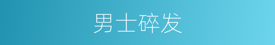 男士碎发的同义词