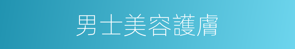 男士美容護膚的同義詞