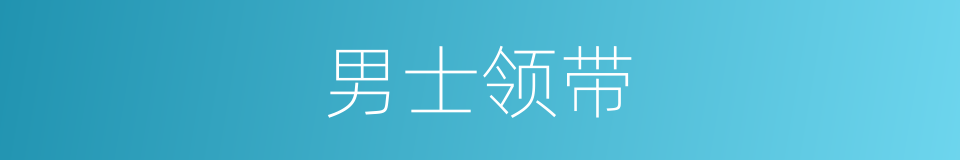男士领带的同义词