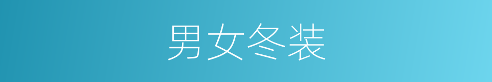 男女冬装的同义词