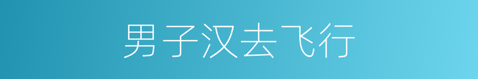 男子汉去飞行的同义词