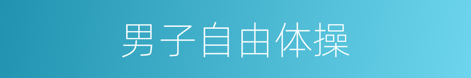 男子自由体操的同义词