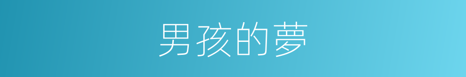 男孩的夢的同義詞