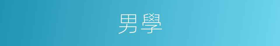 男學的同義詞