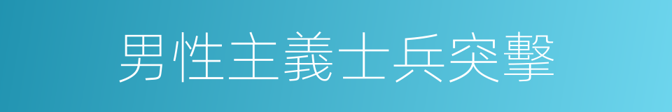 男性主義士兵突擊的同義詞