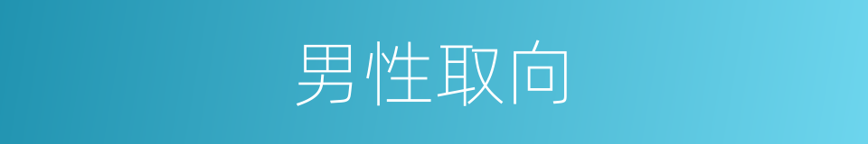 男性取向的同义词