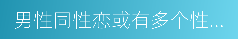 男性同性恋或有多个性伴侣的同义词