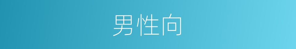 男性向的同义词