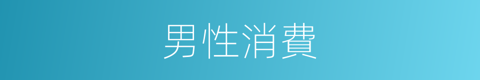 男性消費的同義詞