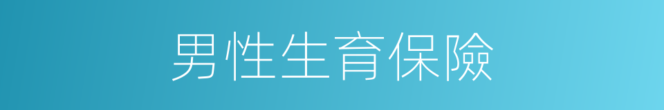 男性生育保險的同義詞