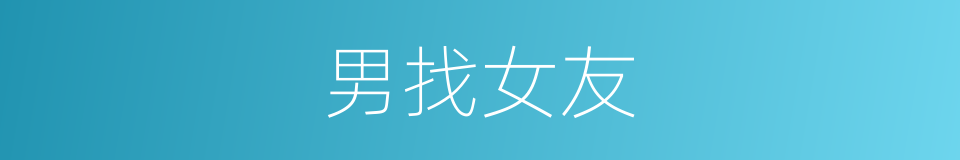男找女友的同义词