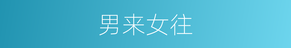 男来女往的意思