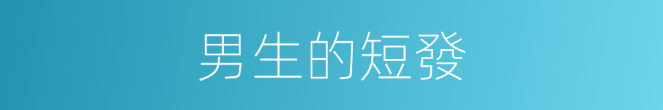 男生的短發的同義詞