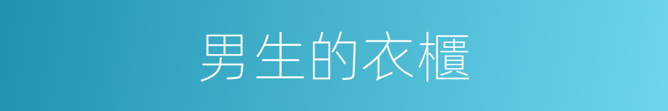 男生的衣櫃的同義詞