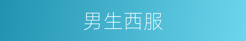 男生西服的同义词