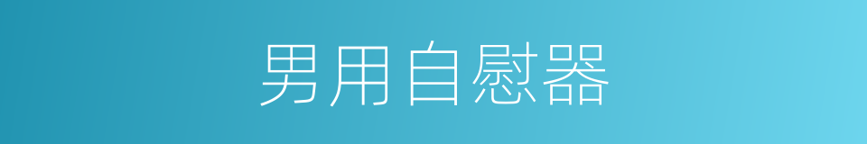 男用自慰器的同义词