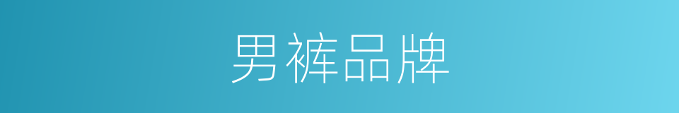 男裤品牌的同义词
